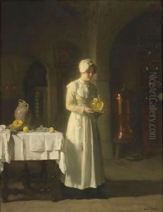 Maid With Lemonade by Claude Joseph Bail