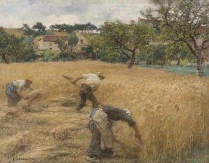 Cutting Wheat by Leon Augustin Lhermitte