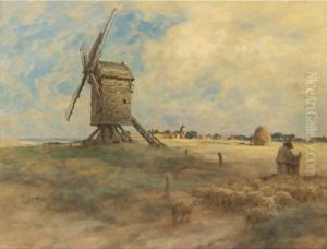 Le Vieux Moulin by Leon Augustin Lhermitte