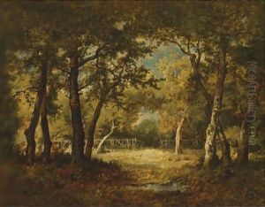 La Porte Aux Vaches (Or Le Parc Aux Boeufs) by Narcisse-Virgile D Az De La Pena