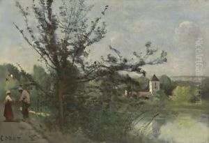 Vetheuil, Bord De La Seine by Jean-Baptiste-Camille Corot