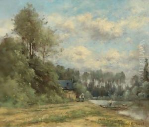 Paysannes Sur Le Chemin by Paul Trouillebert