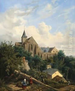 View Of The Graville Priory by Gustave Leprince