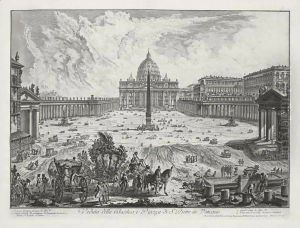 Veduta Della Basilica E Piazza Di S. Pietro In Vaticano by Giovanni Battista Piranesi
