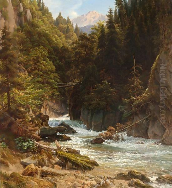 Rheinthal Klamm Mit Blick Auf Wetterstein - view 1