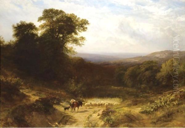 Returning From Market, Dusty Road, Surrey - view 1