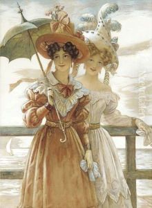 Sunday Afternoon by Auguste Jules Bouvier, N.W.S.