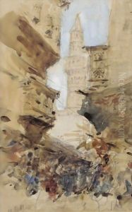 A Mosque In Cairo by Hercules Brabazon Brabazon