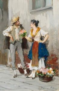 The Flower Girl 2 by Eugene de Blaas