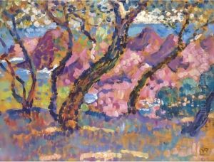 A L'Ombre Des Pins by Theo van Rysselberghe