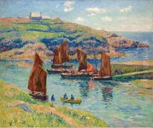Basse Mer, Cote De Bretagne by Henri Moret
