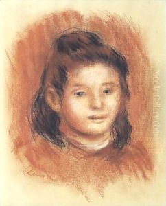 Tete De Jeune Fille by Pierre Auguste Renoir
