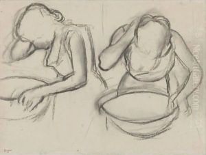 Femme A Sa Toilette (Deux Etudes) by Edgar Degas