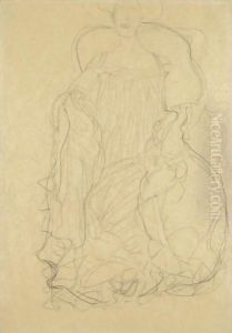 Adele Bloch-Bauer Seated From The Front, A Boa Draped Over Her Left Shoulder