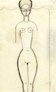 Femme Nue De Face by Amedeo Modigliani