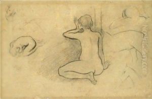Femme Assise De Dos by Paul Gauguin