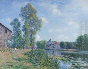 Le Loing A Moret, En Ete by Alfred Sisley