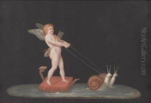 Cupid Drawn By Snails by Michelangelo Maestri