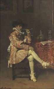 Smoking A Pipe by Ferdinand Victor Leon Roybet