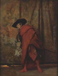 Polonius Behind The Curtain by Jehan Georges Vibert