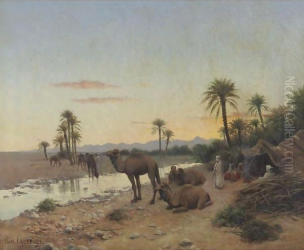 Rest At The Oasis by Jean Baptiste Paul Lazerges