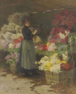 The Flower Market 2 by Victor-Gabriel Gilbert