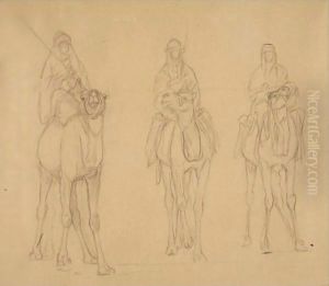 Study Of Bedouins On Camels by Jean-Leon Gerome