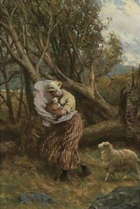 The Protective Shepherdess by Phillip Richard Morris