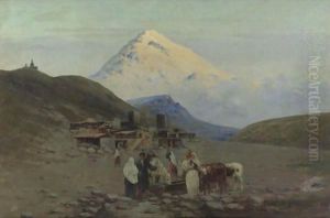 Mountain Village by Richard Karlovich Zommer