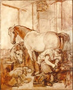 Shoeing by Sir Edwin Henry Landseer