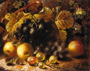 Still Life Of Goosebery's And Grapes