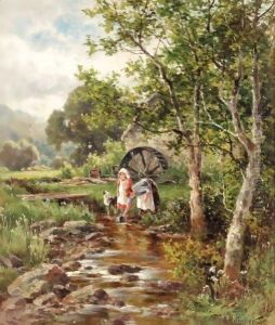 The Old Mill At Betws-Y-Coed by Henry Hillier Parker