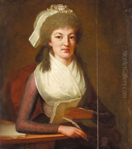 Portrait Of A Lady Writing A Letter - view 1
