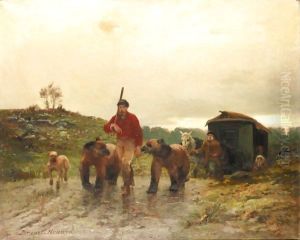 The Travelling Performers by Pierre Auguste Brunet-Houard