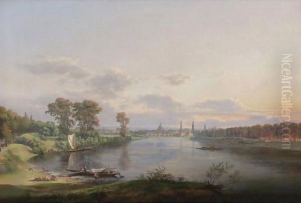 View Of Dresden From The Road To Meissen - view 1