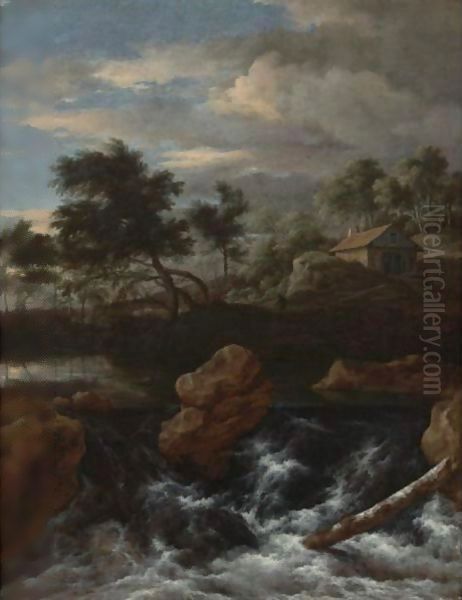 A Rocky River Landscape With A Waterfall - view 1