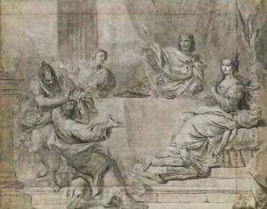 Esther Obtains The Punishment Of Haman From King Ahasuerus by Antonio Gionima