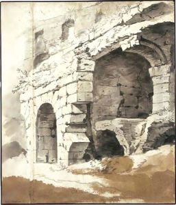 Study Of The Walls Of The Colosseum by Jan Frans Van Bloemen (Orizzonte)