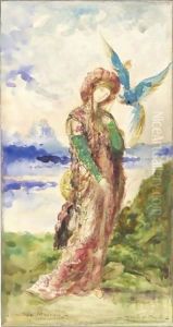 Devineresse A L'Oiseau Bleu by Gustave Moreau
