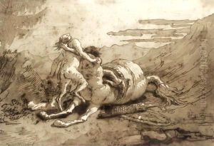 A Centaur And A Satyr In A Landscape