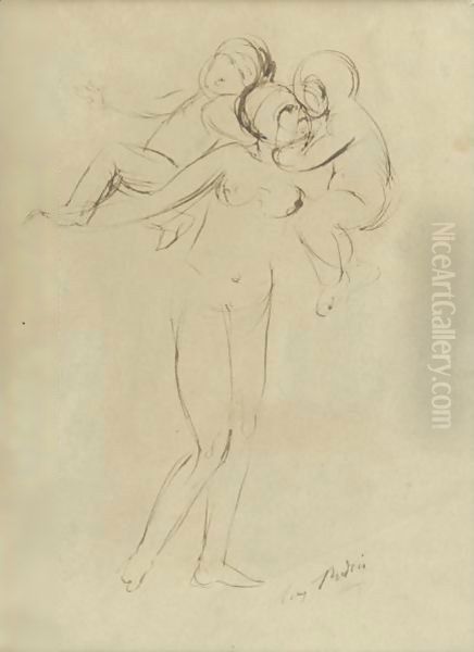 Femme Nu Avec Amours (Study For 'La Nuit') - view 1