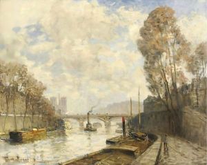 Le Pont St. Michel by Frank Myers Boggs