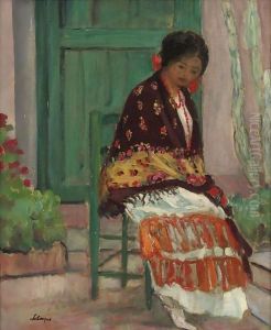 Femme Au Chale Fleuri by Henri Lebasque