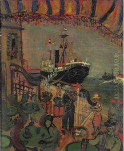 Le Depart Pour La Corse (Le Port De Le Havre) by Abraham Mintchine