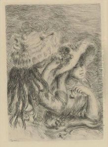 Le Chapeau Epingle (La Fille De Berthe Morisot Et Sa Cousin) by Pierre Auguste Renoir