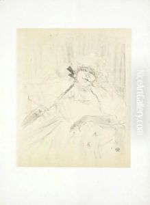 Yvette Guilbert - Chanson Ancienne by Henri De Toulouse-Lautrec