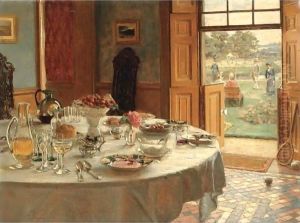 The Tennis Party by Mary Hayllar
