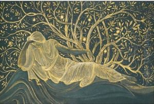 A Reclining Female Figure by Sir Edward Coley Burne-Jones