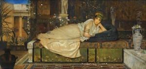 A Lady In A Classical Interior by John Atkinson Grimshaw