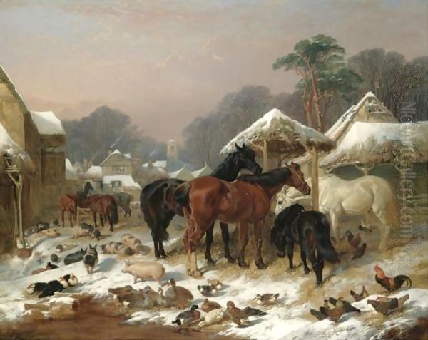 The Farmyard In Winter - view 1